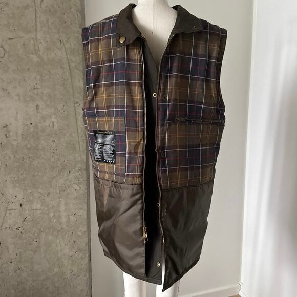 Barbour Westmorland Mens Wax Waistcoat - Olive Medium - Picture 8 of 9